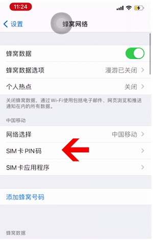 张湾苹果14维修网分享如何给iPhone14的SIM卡设置密码 