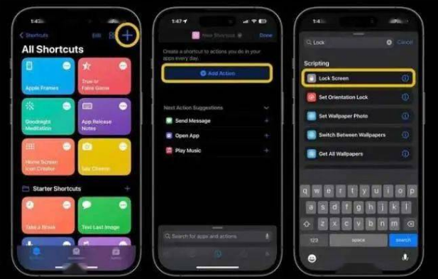 张湾苹果14锁屏维修店分享iPhone14升级iOS16.4后如何创建锁屏快捷方式 
