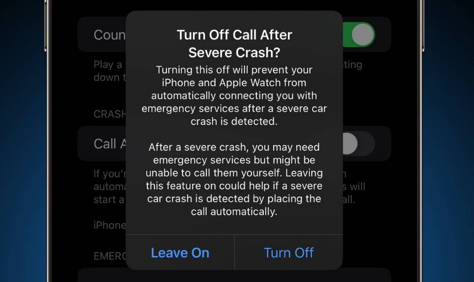 张湾苹果14维修分享 iPhone 14 和 Apple Watch 上关闭崩溃检测 